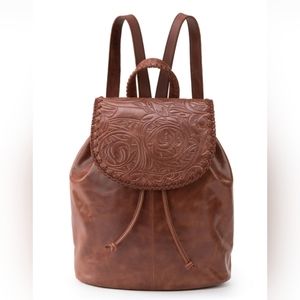 The Sak | Teak Leaf-Embossed Huntley Leather Backpack